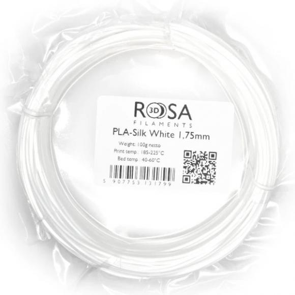 Filament Rosa3D PLA Starter 100g Silk Biały White