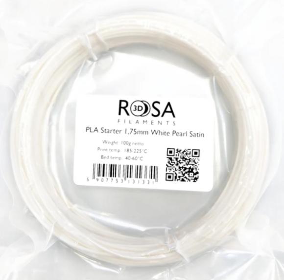 Filament Rosa3D PLA Starter 100g  White Pearl Satin