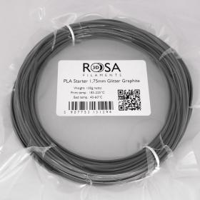 Filament Rosa3D PLA Starter 100g  Grafit Błyszczący Glitter Graphite