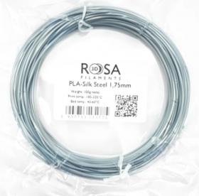 Filament Rosa3D PLA Starter 100g Silk Stalowy Steel